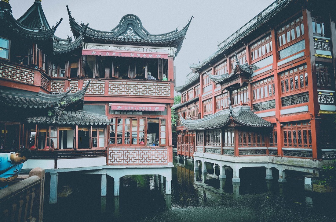 Yu Garden classical Chinese architecture in the Old City